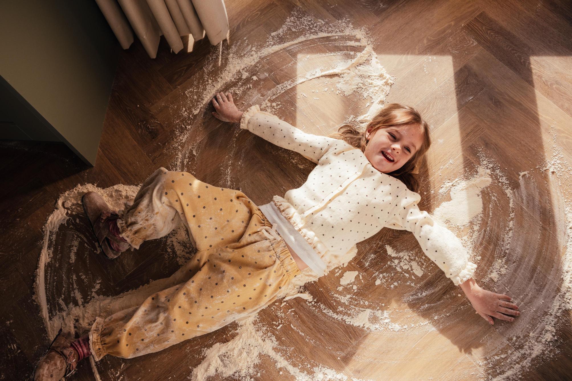 Family in dining area