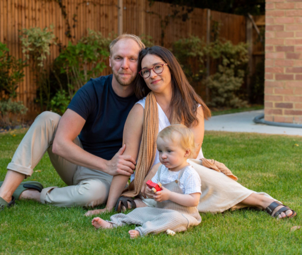 Bellway family in garden